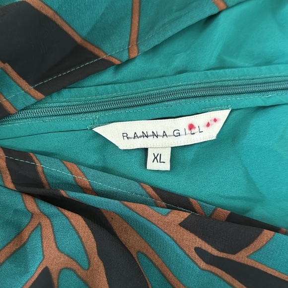 Anthropologie Ranna Gill Womens Cut-Out Midi Dress Sz XL Multicolor Long Sleeve - Picture 8 of 12